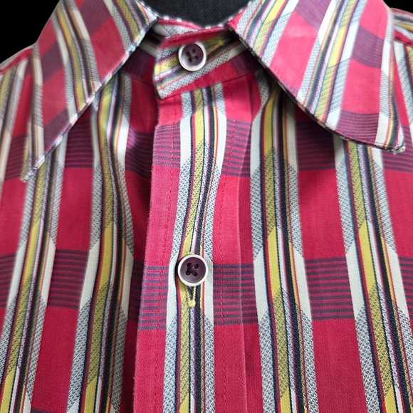 Robert Graham Multicolor Striped Button Down Shirt Size L - Picture 2 of 9